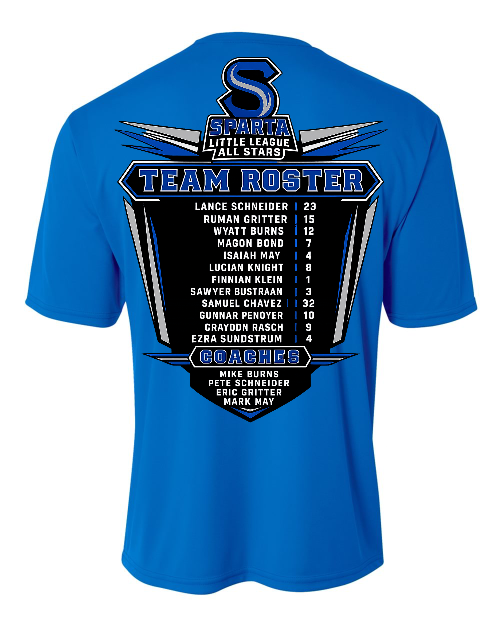 Team Schneider All Star Roster Shirts