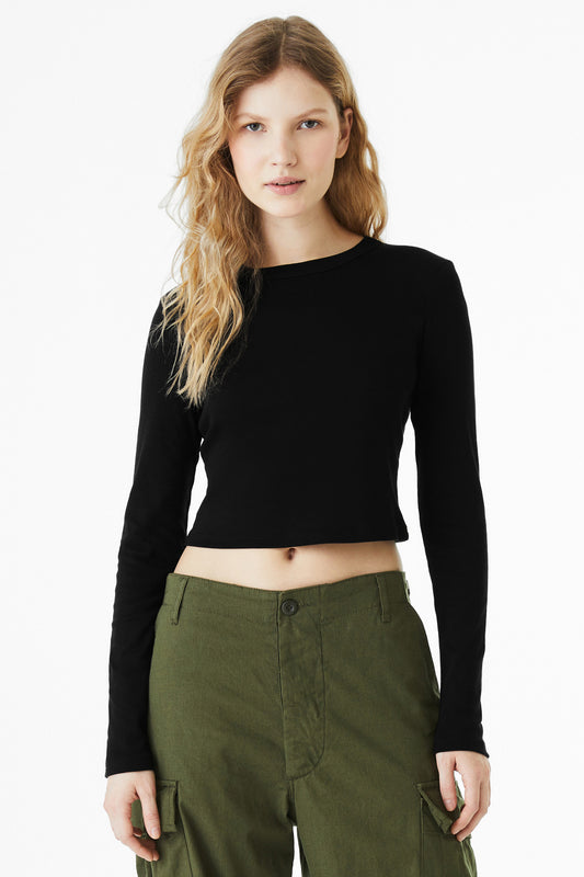 BELLA+CANVAS ® Women's Micro Rib Long Sleeve Baby Tee BC1501