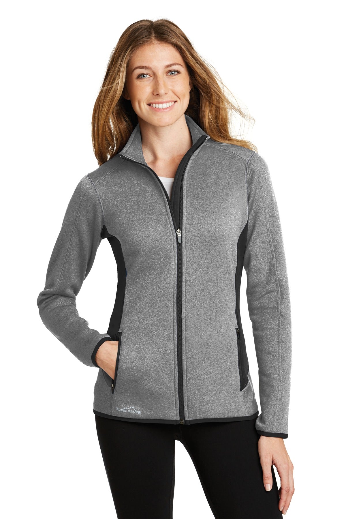 Eddie Bauer ® Women's Full-Zip Heather Stretch Fleece Jacket. EB239