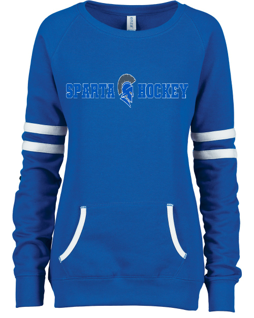 Enza® 37079 Ladies Varsity Fleece Crew Neck Pullover
