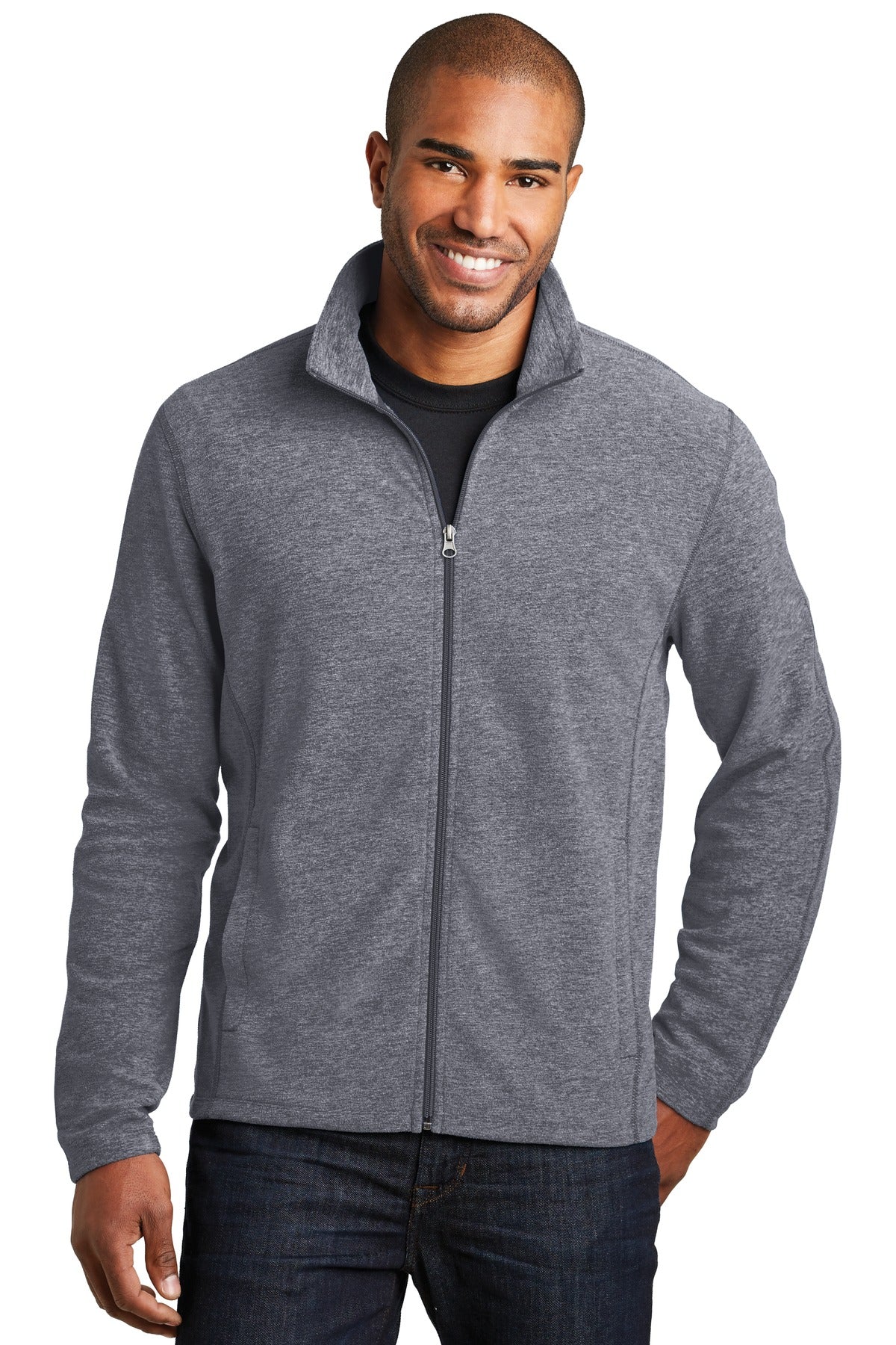 Port Authority ® Heather Microfleece Full-Zip Jacket. F235