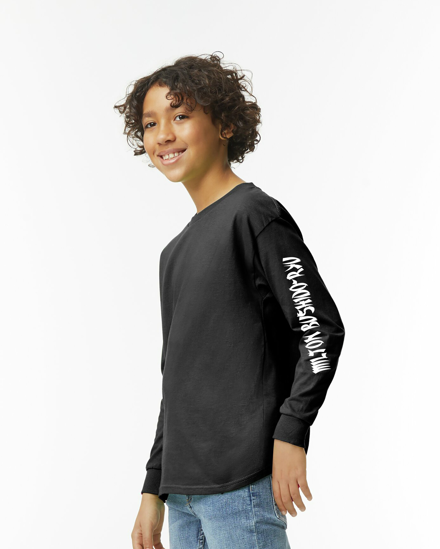 Youth Milton Bushido-Ryu Long Sleeve Tee Black