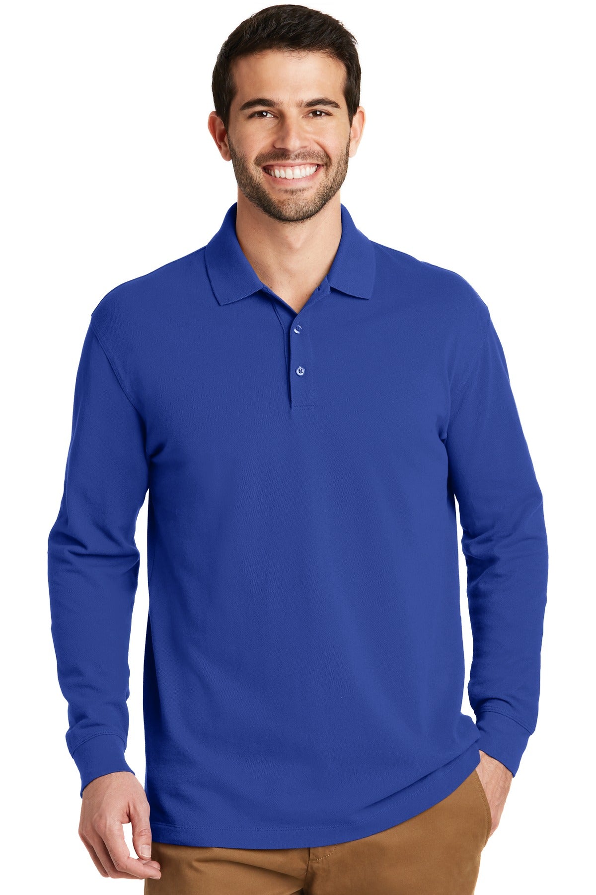 Port Authority ® EZCotton ® Long Sleeve Polo. K8000LS