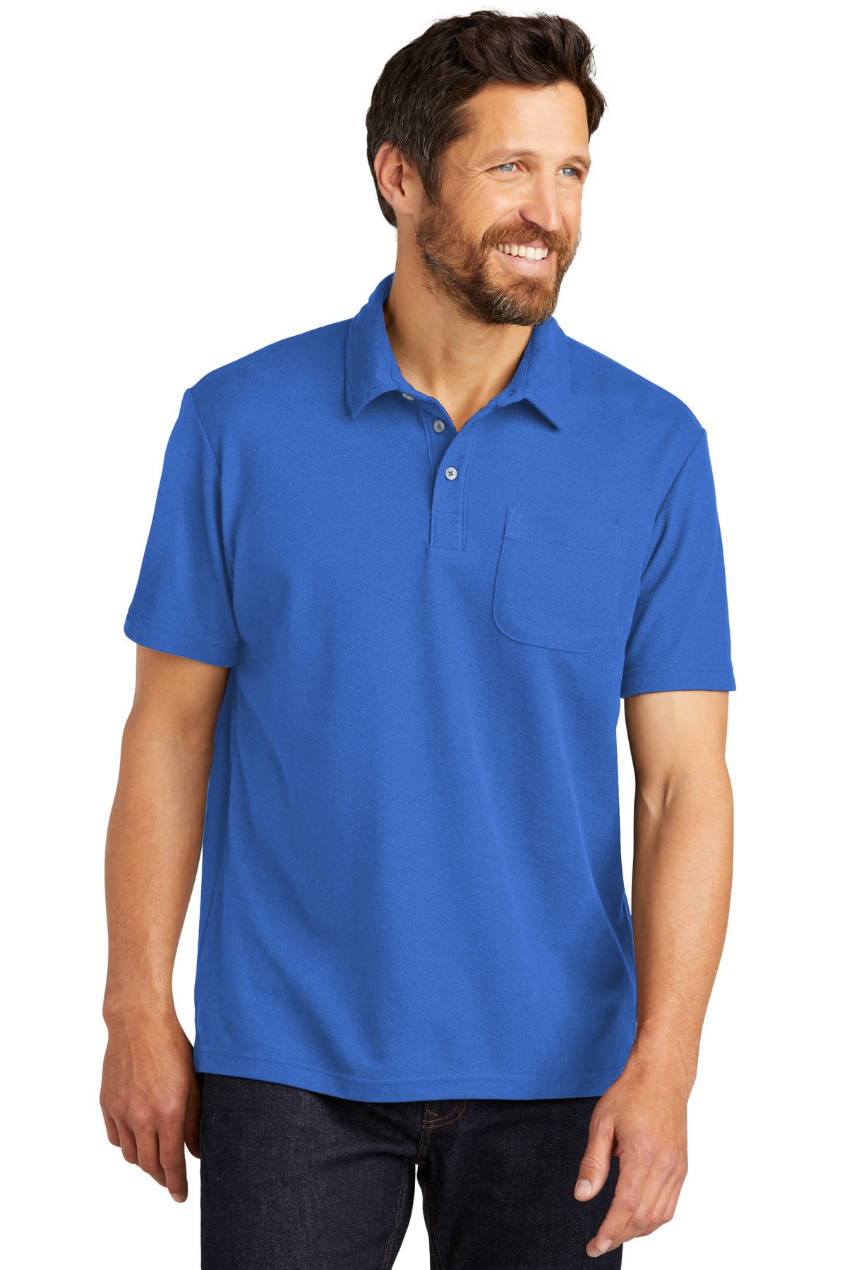 Port Authority ® C-FREE ® Cotton Blend Pique Pocket Polo K868