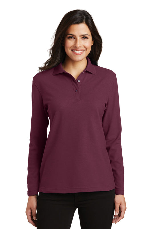 Port Authority ® Women's Silk Touch™ Long Sleeve Polo. L500LS