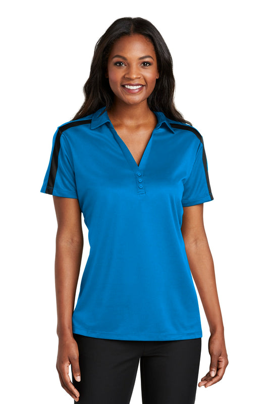 Port Authority ® Women's Silk Touch™ Performance Colorblock Stripe Polo. L547