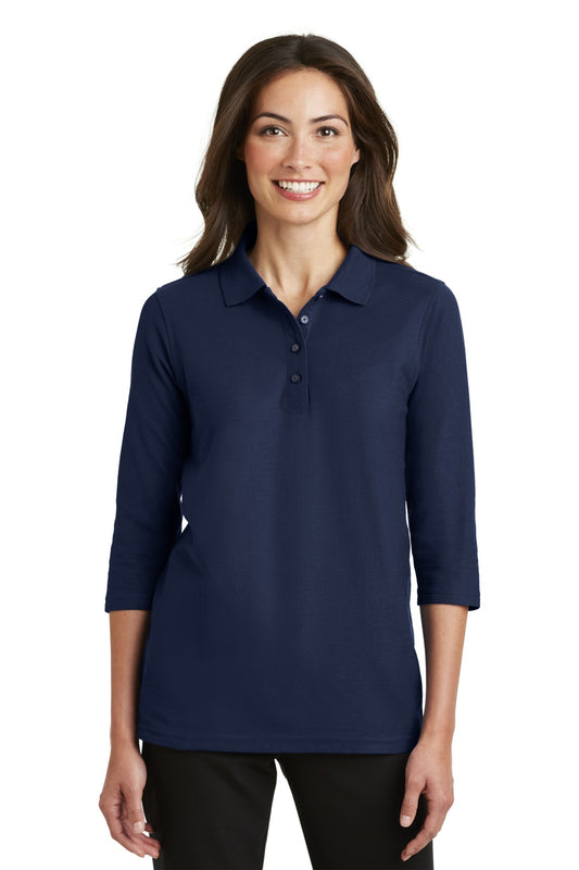 Port Authority ® Women's Silk Touch™ 3/4-Sleeve Polo. L562
