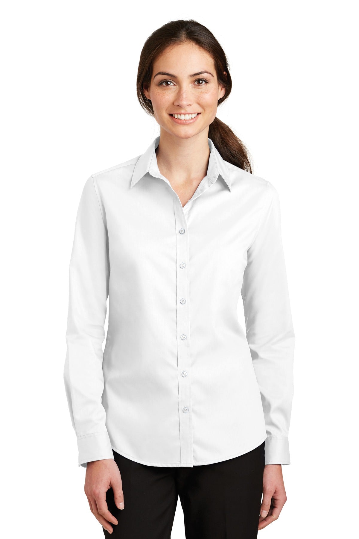 Port Authority ® Women's SuperPro ™ Twill Shirt. L663