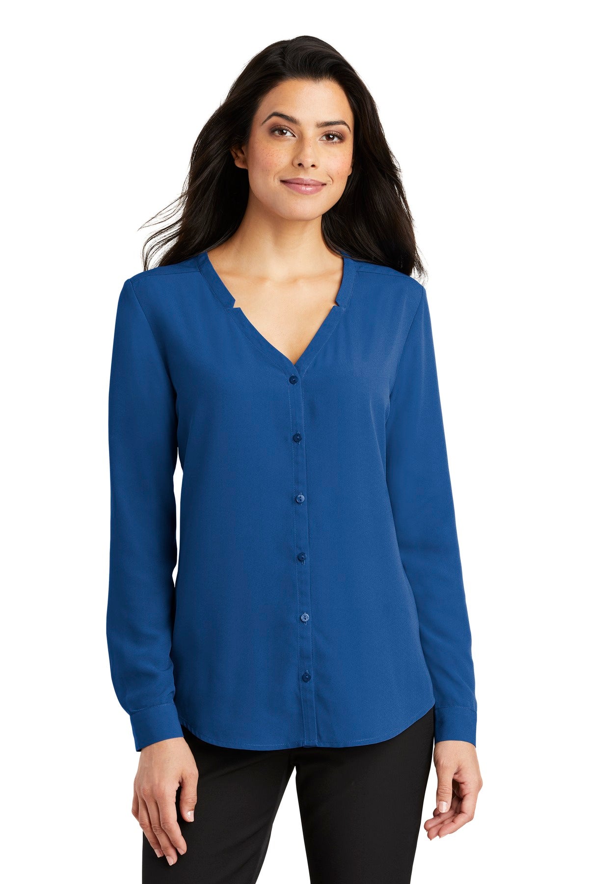 Port Authority ® Women's Long Sleeve Button-Front Blouse. LW700
