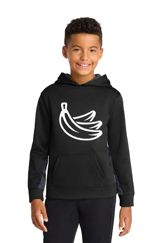 CamoHex hoodie with smaller Bananas front logo