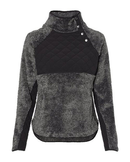 Women's Quilted Fuzzy Fleece Pullover