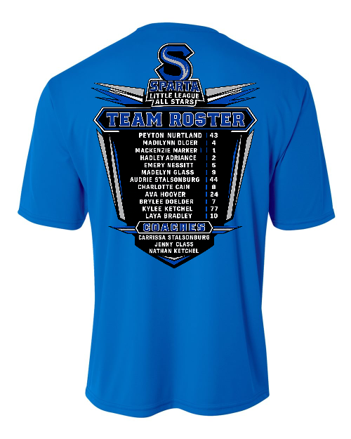 Team Ketchel All Star Roster Shirts