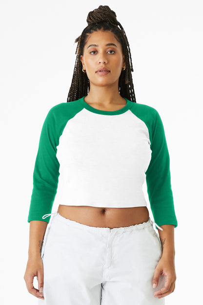 BELLA+CANVAS ®  Women's Micro Rib 3/4 Raglan Baby Tee BC1200