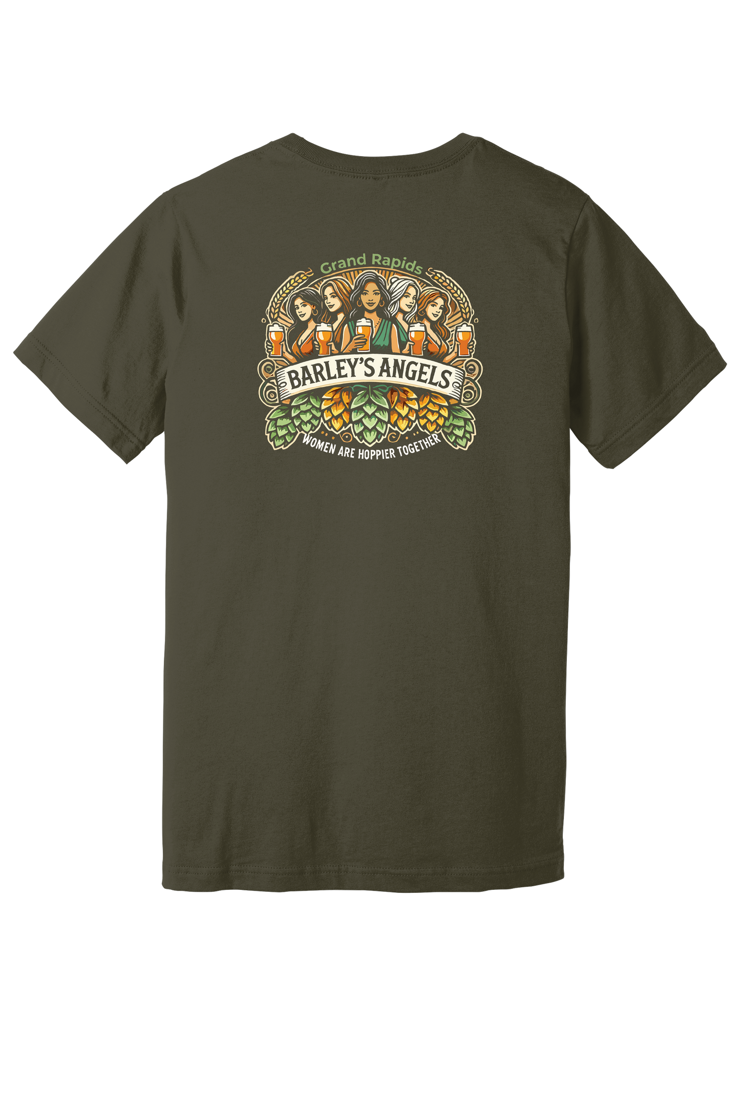 Barley's Angels Tee - CV207 Dark Olive