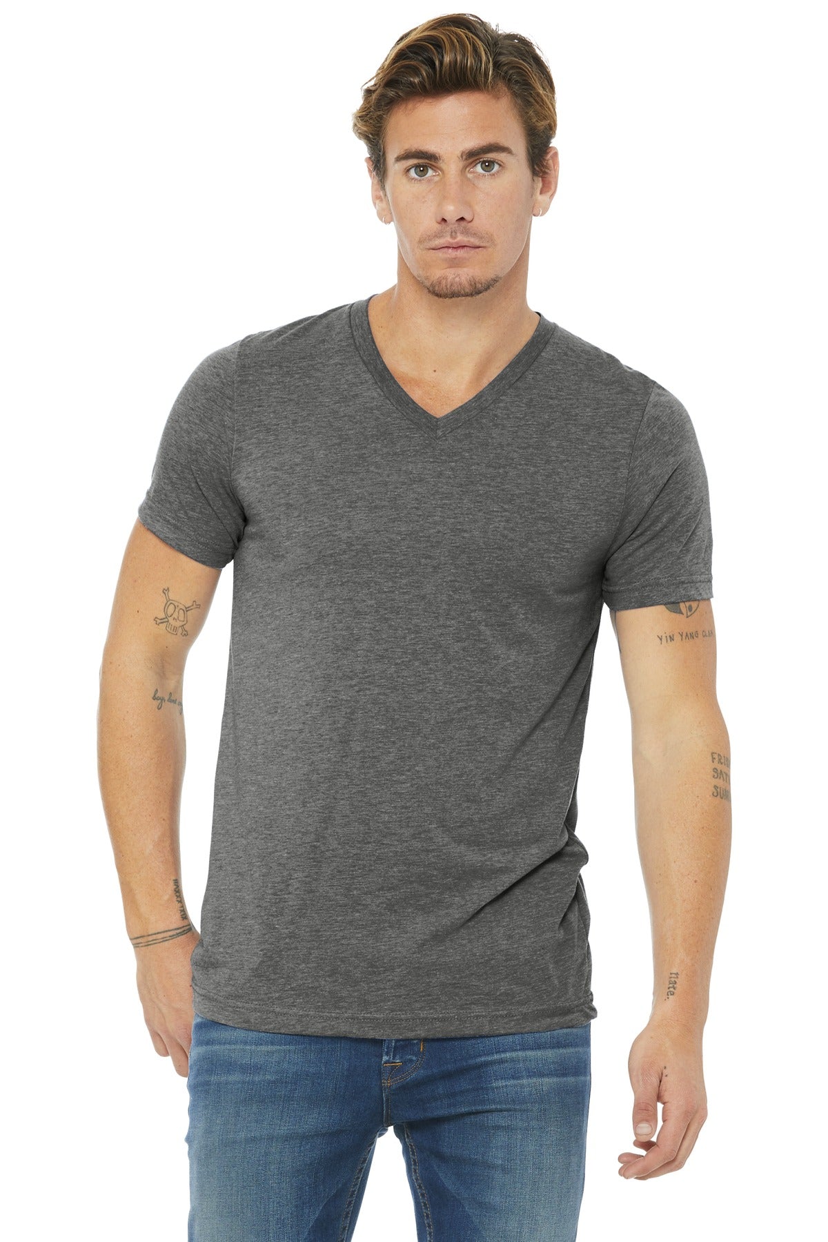 BELLA+CANVAS  ®  Unisex Triblend Short Sleeve V-Neck Te. BC3415