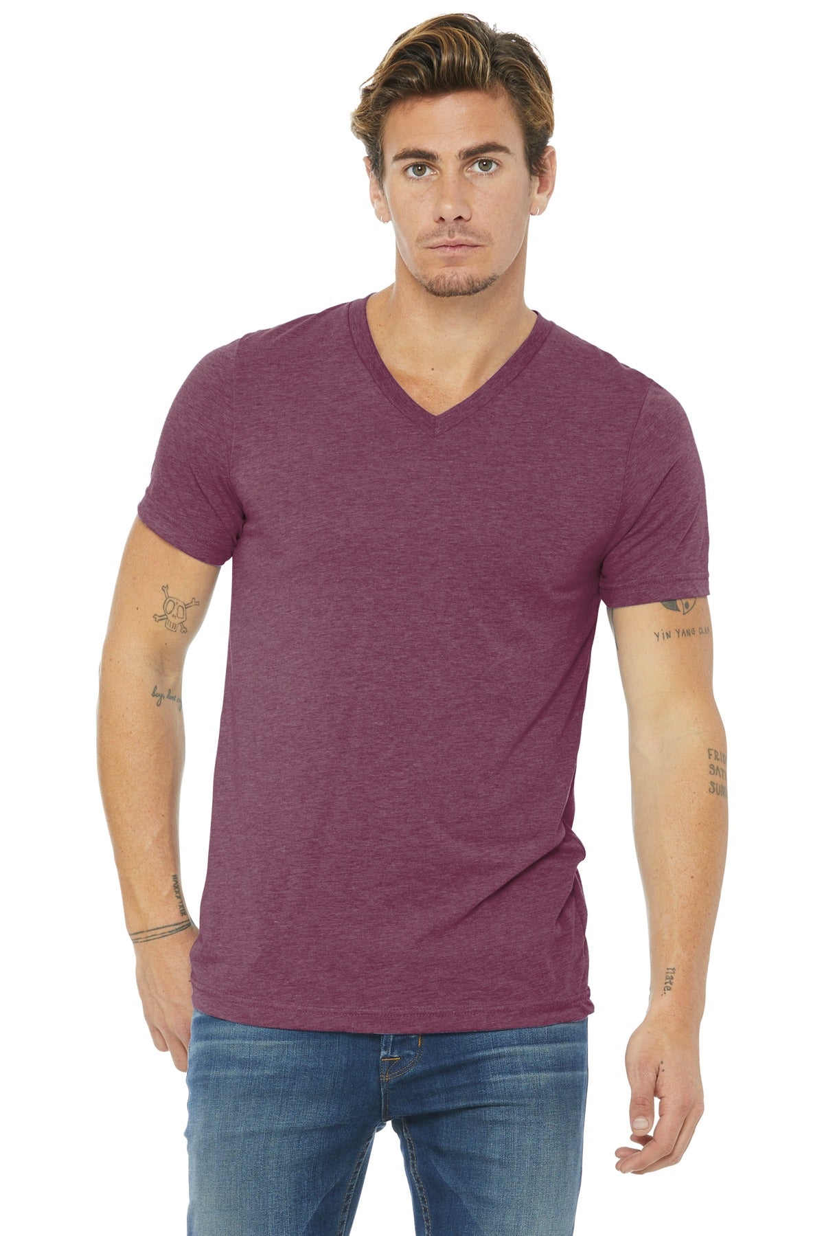 BELLA+CANVAS  ®  Unisex Triblend Short Sleeve V-Neck Te. BC3415