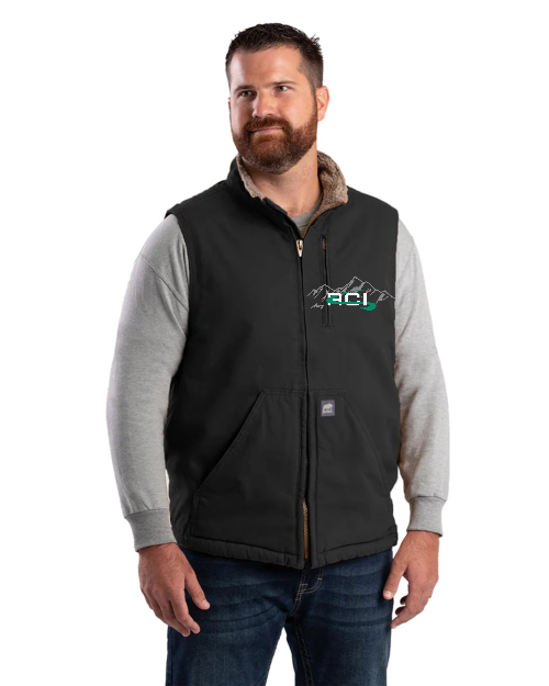 Berne Workwear® V818 Heartland Sherpa-Lined Washed Duck Vest BW818