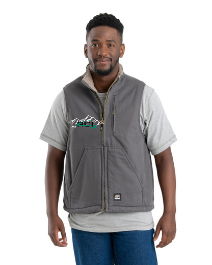 Berne Workwear® V818 Heartland Sherpa-Lined Washed Duck Vest BW818