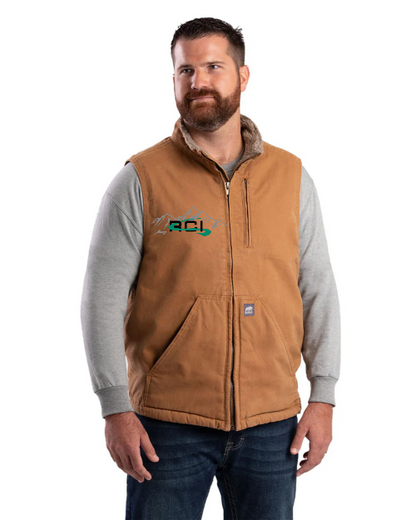 Berne Workwear® V818 Heartland Sherpa-Lined Washed Duck Vest BW818
