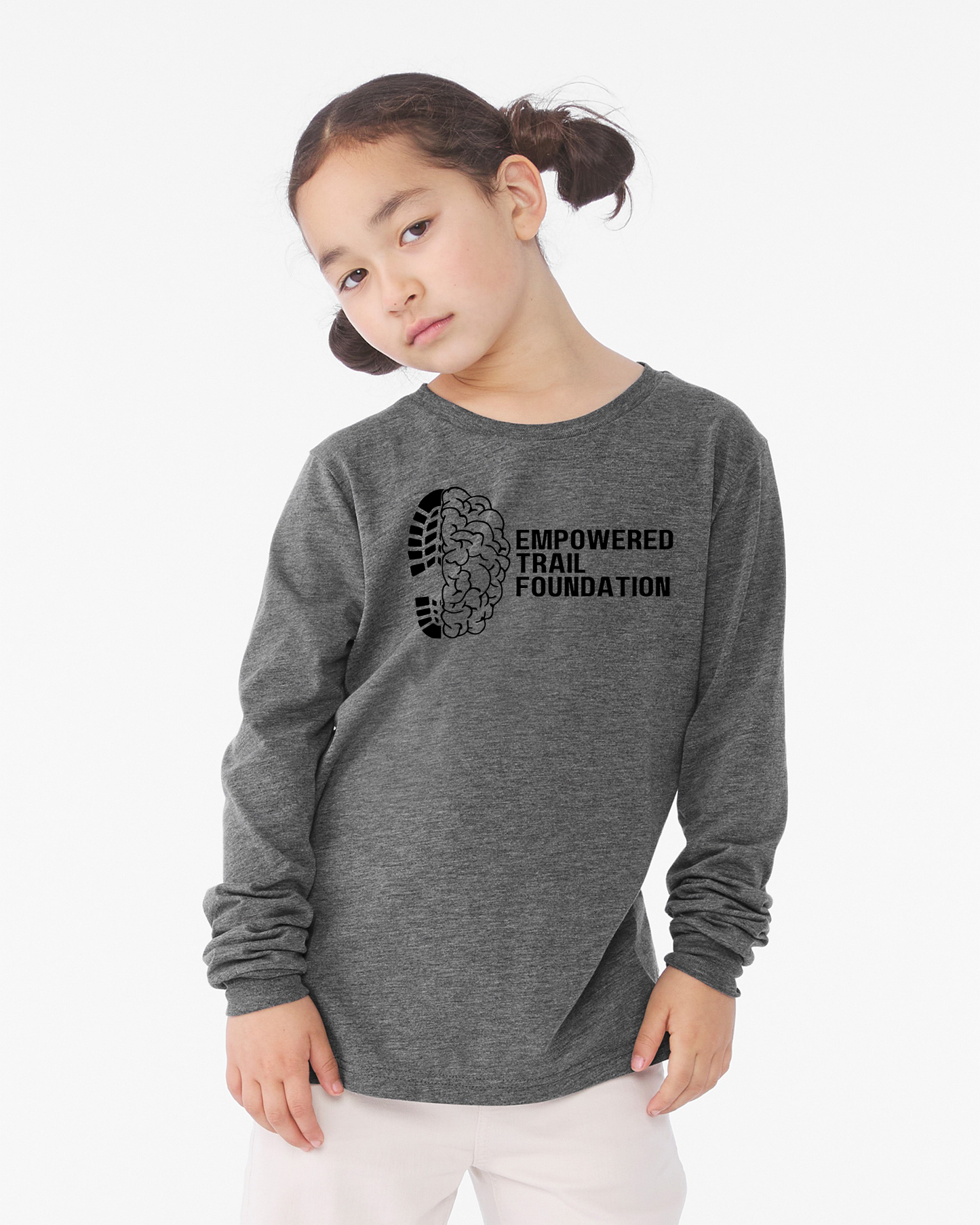 Youth BELLA+CANVAS® 3513Y Empowered Trail Foundation Triblend Long Sleeve Tee