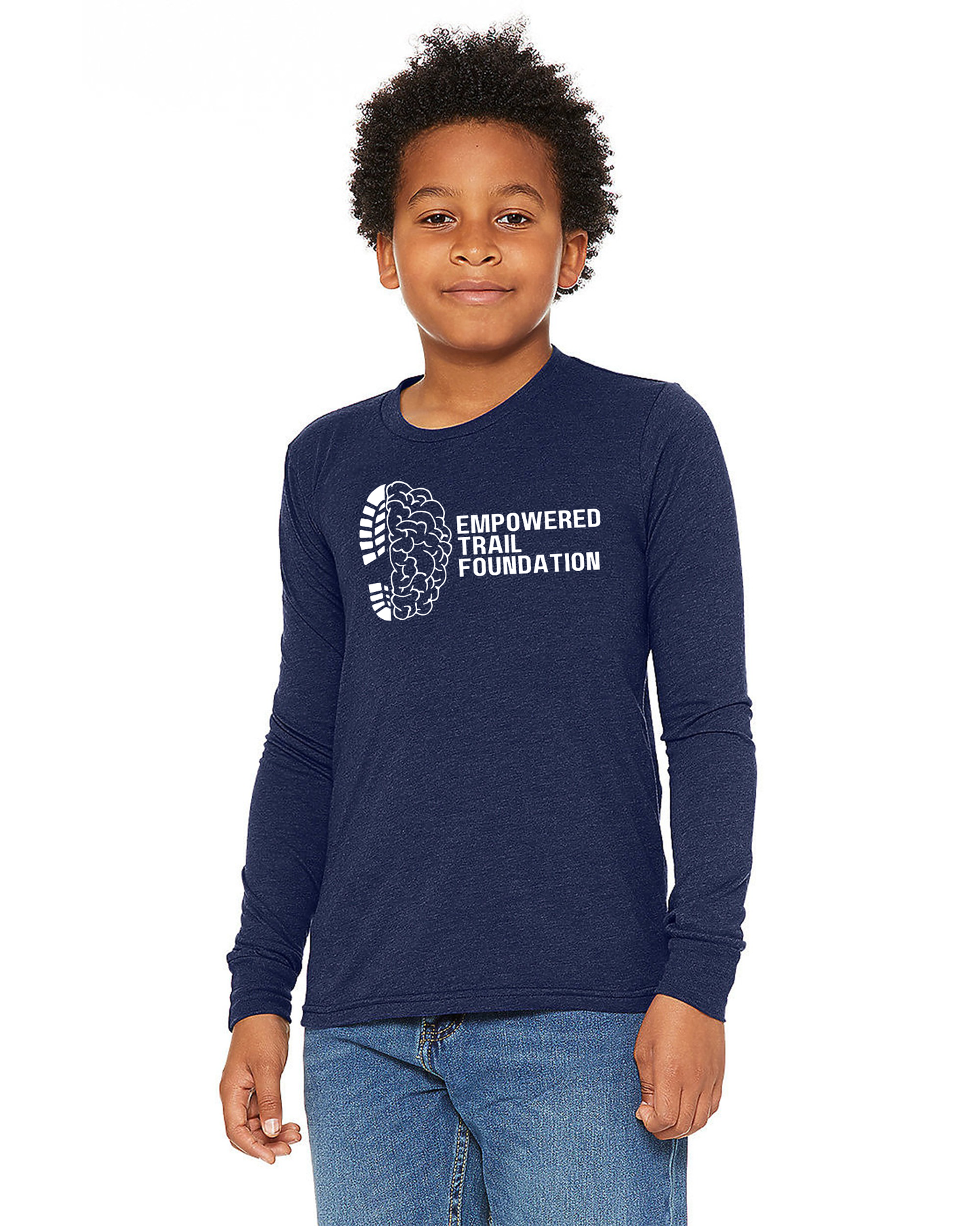 Youth BELLA+CANVAS® 3513Y Empowered Trail Foundation Triblend Long Sleeve Tee