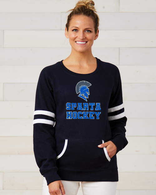 Enza® 37079 Ladies Varsity Fleece Crew Neck Pullover