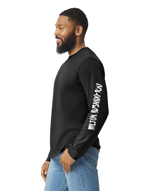 Adult Milton Bushido-Ryu Long Sleeve Tee - Words on Sleeve