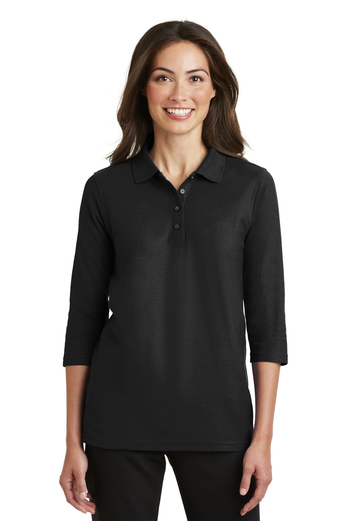 Port Authority ®  Women's Silk Touch™ 3/4-Sleeve Polo. L562