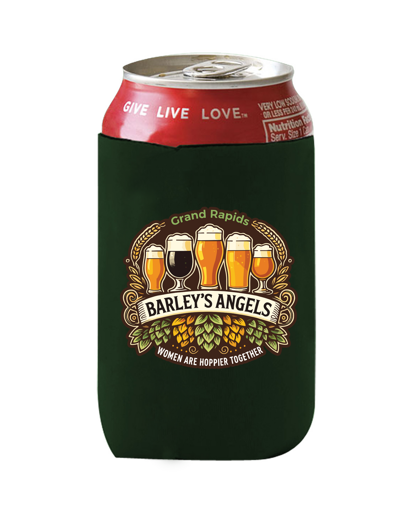 Barley's Angels Can Holder/Beer Coozie