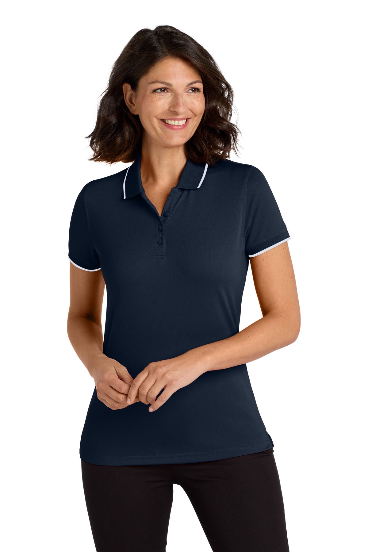 Port Authority ®  Women's Dry Zone ®  UV Micro-Mesh Tipped Polo. LK111