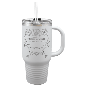 Polar Camel 32 oz. Travel Mug with Snap Lid and Straw