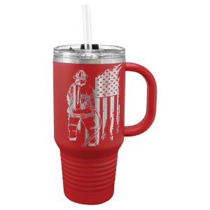Polar Camel 32 oz. Travel Mug with Snap Lid and Straw