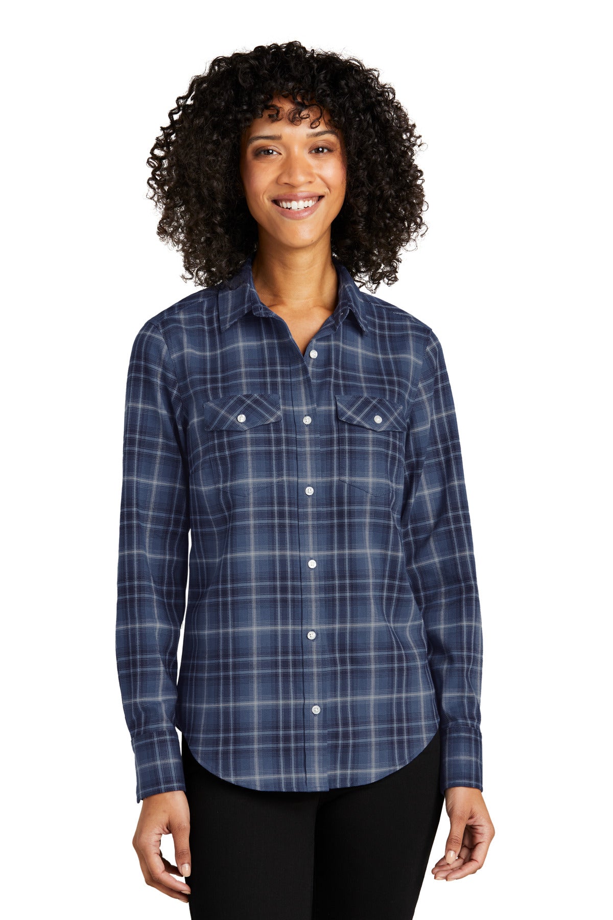 Port Authority ®  Women's Long Sleeve Ombre Plaid Shirt LW672