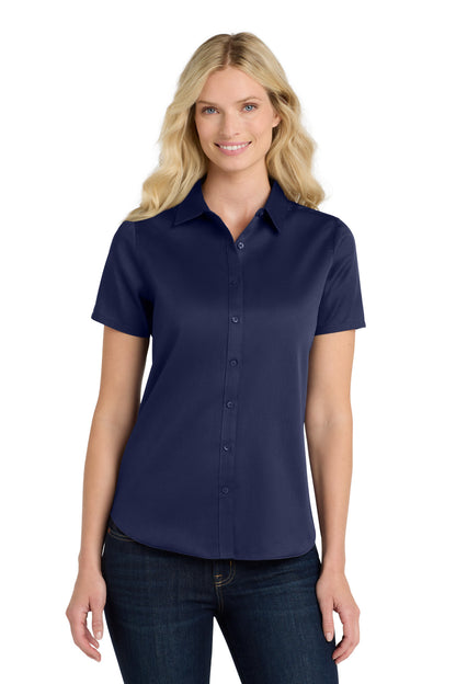 Port Authority ®  Women's Short Sleeve SuperPro React ™ Twill Shirt. LW809