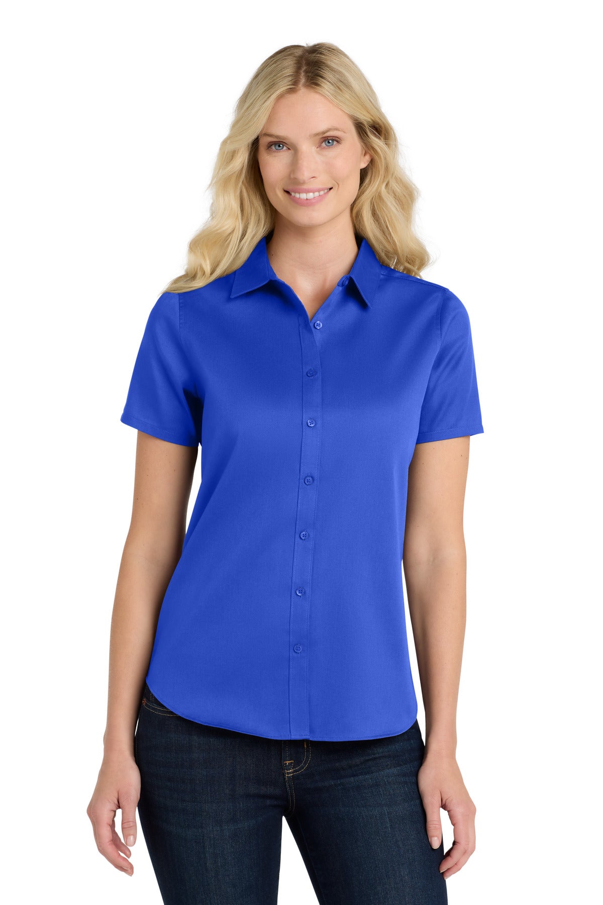 Port Authority ®  Women's Short Sleeve SuperPro React ™ Twill Shirt. LW809