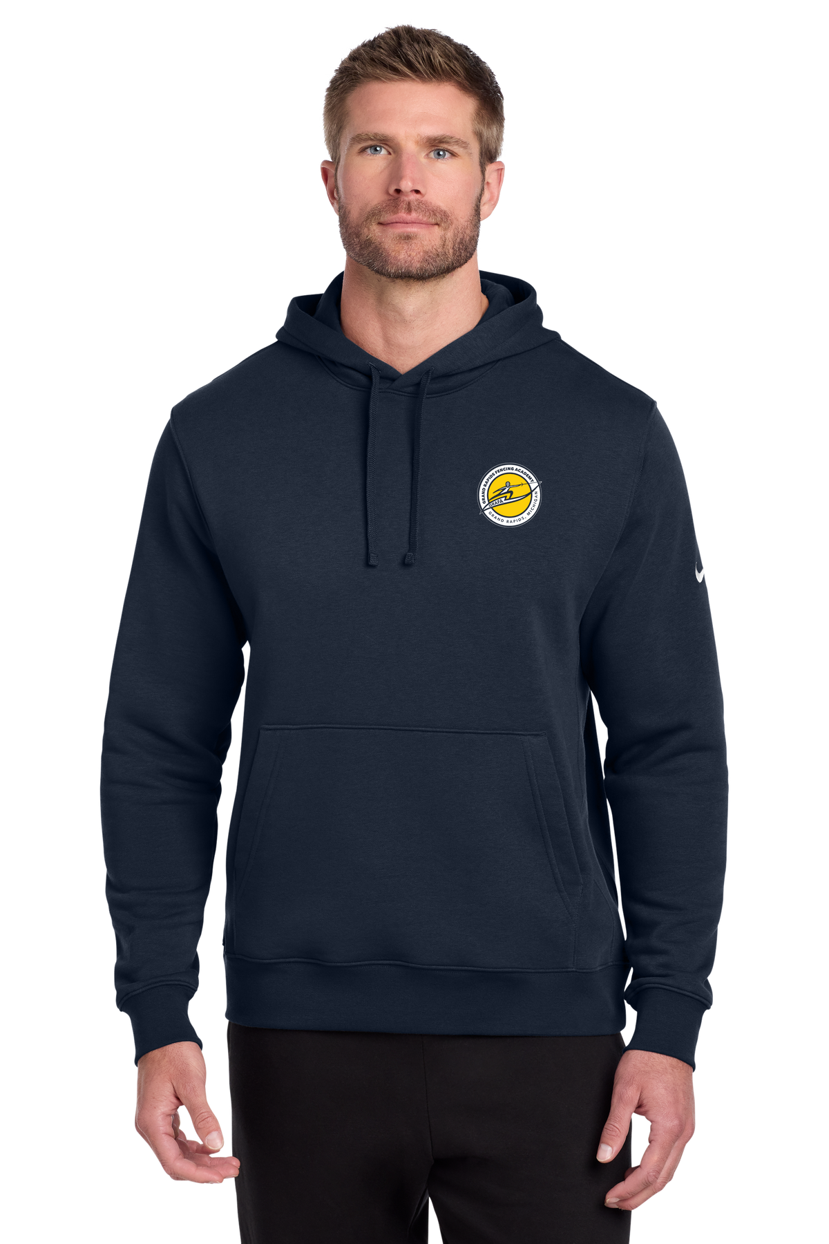 GRAFA Nike Club Fleece Sleeve Swoosh Pullover Hoodie NKDR1499