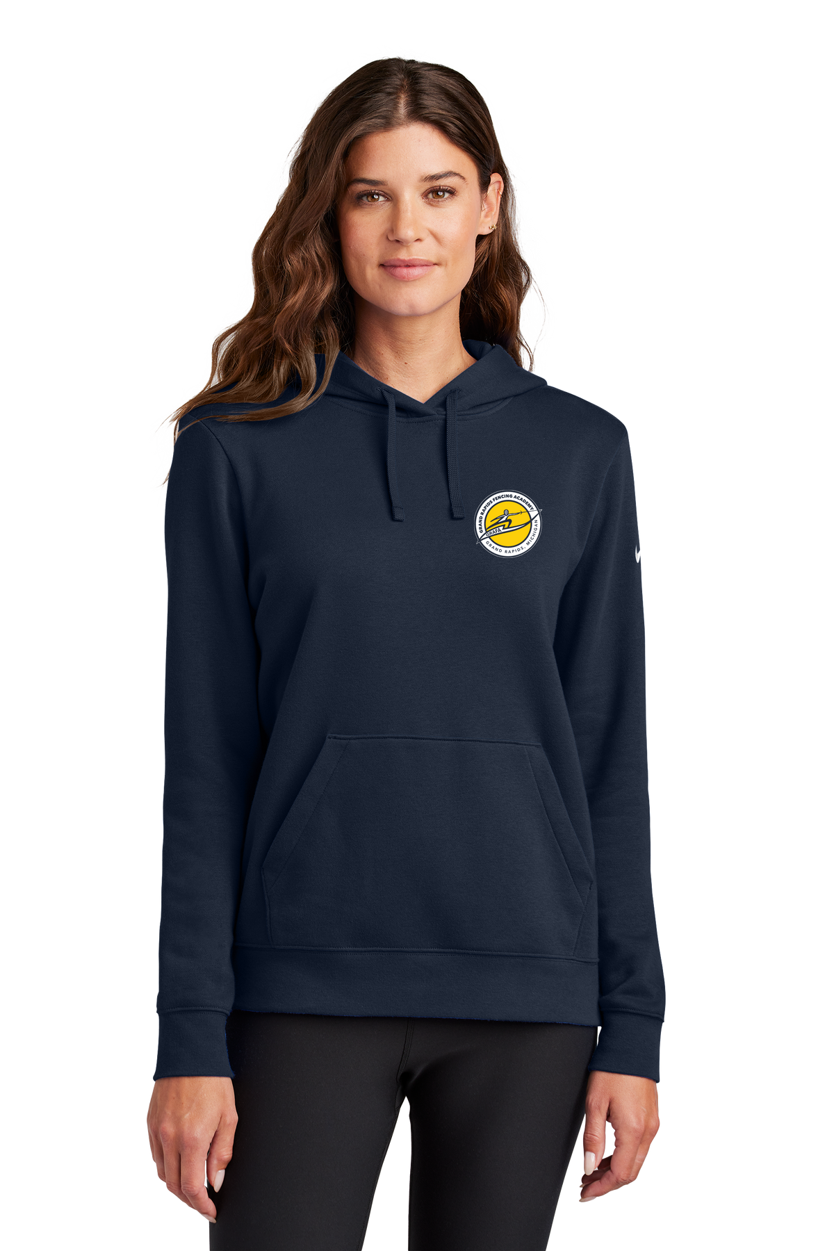 Nike Women's Club Fleece Sleeve Swoosh Pullover Hoodie NKFD9889