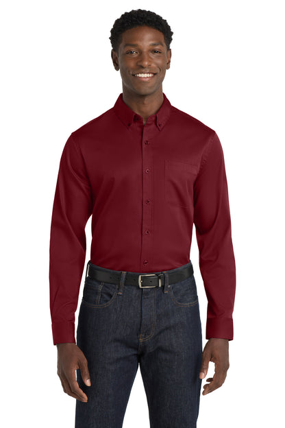 Port Authority ®  Long Sleeve SuperPro React ™  Twill Shirt. W808