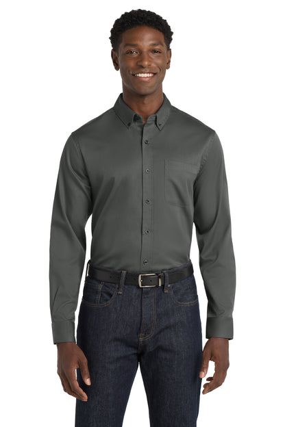 Port Authority ®  Long Sleeve SuperPro React ™  Twill Shirt. W808