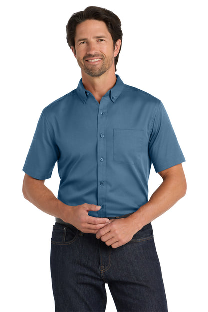 Port Authority ®  Short Sleeve SuperPro React ™  Twill Shirt. W809