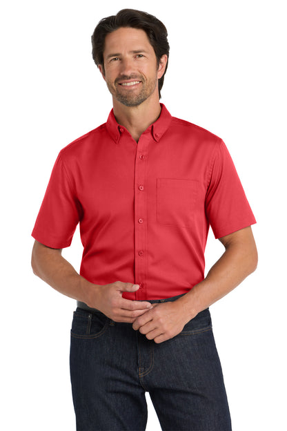Port Authority ®  Short Sleeve SuperPro React ™  Twill Shirt. W809