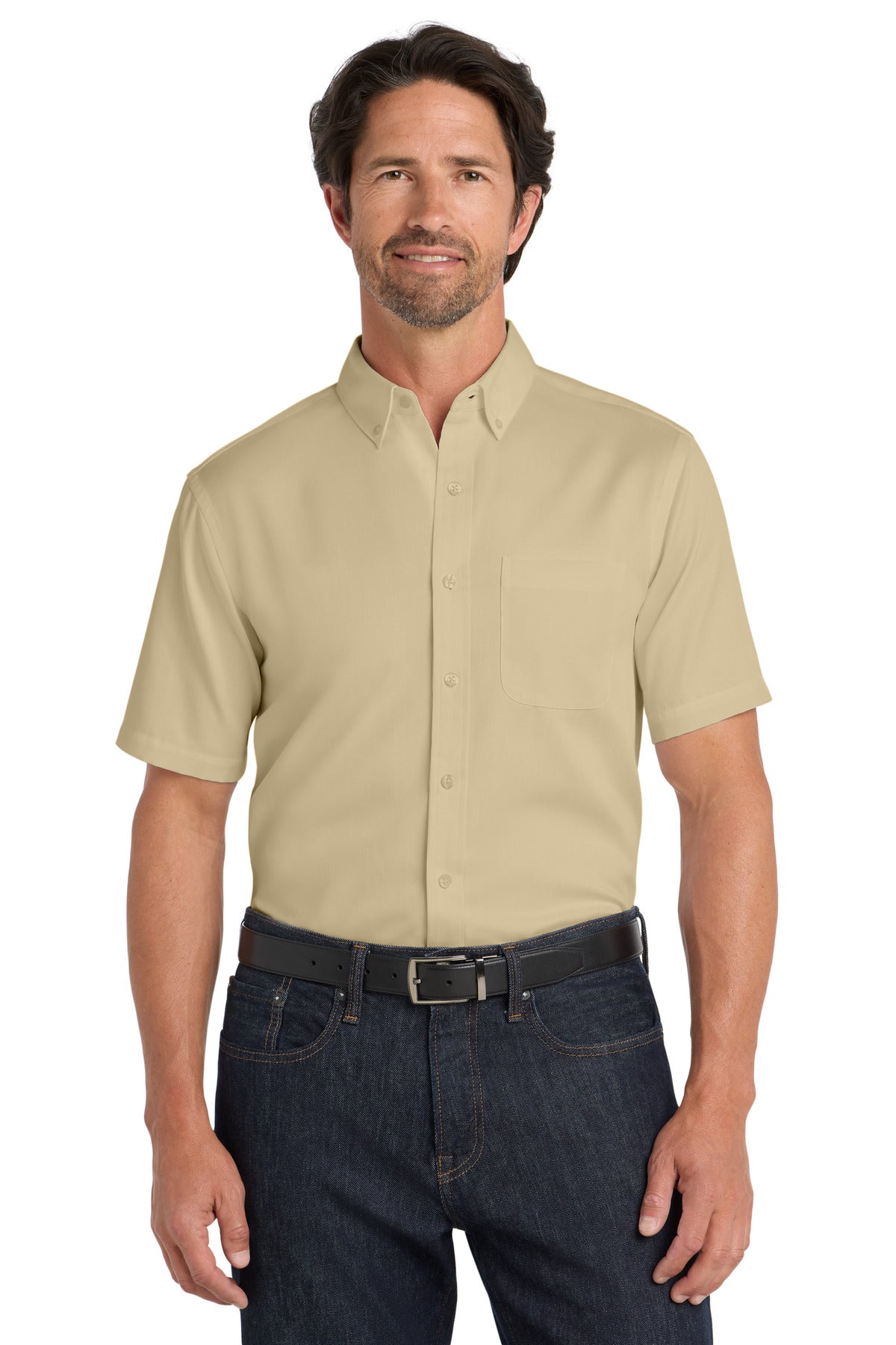 Port Authority ®  Short Sleeve SuperPro React ™  Twill Shirt. W809