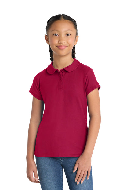 Port Authority ®  Girls Silk Touch ™  Peter Pan Collar Polo. YG503