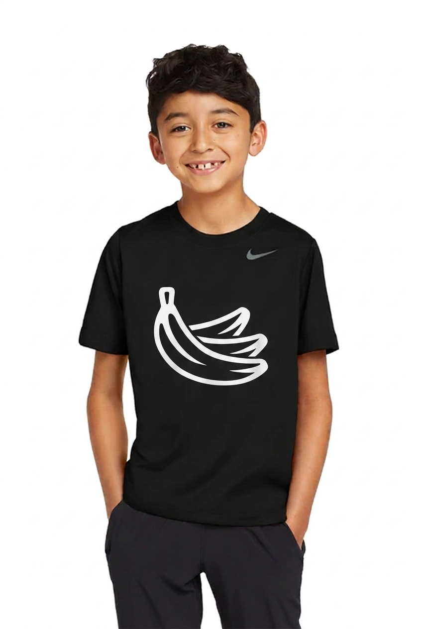 Nike youth tee with smaller Bananas logo