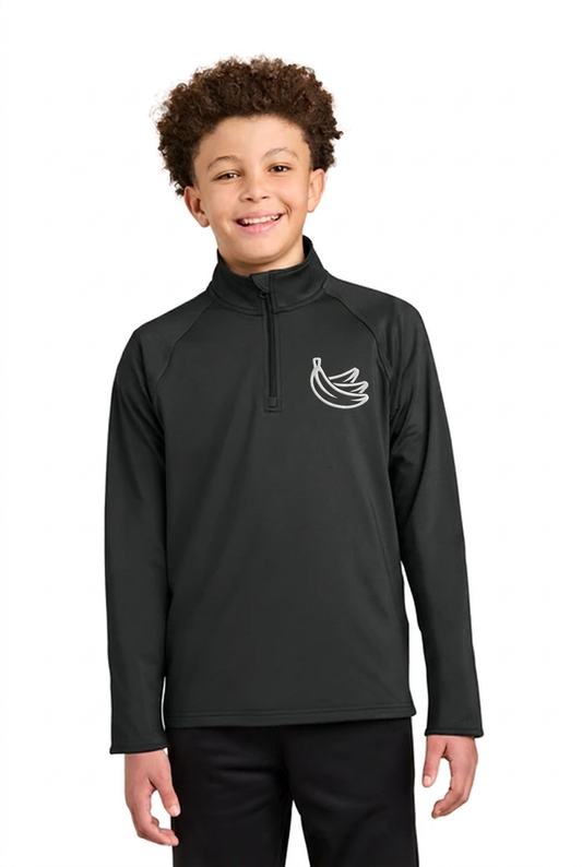 Quarter-zip with Bananas left-chest embroidery