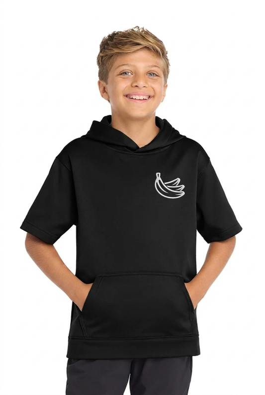 Short-sleeve hoodie with Bananas left-chest embroidery