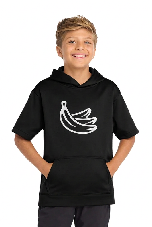 Short-sleeve hoodie with smaller Bananas front logo